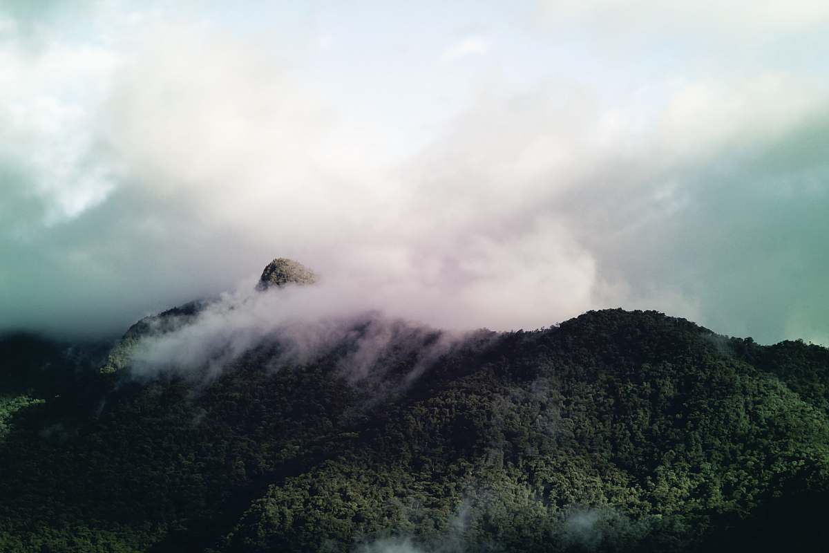 mountain landscape photography of mountain with cloudy sky nature